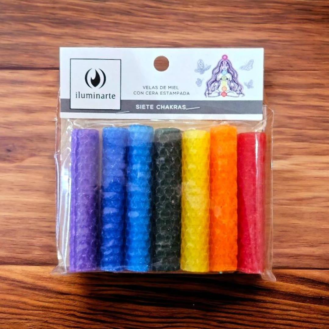 Foto de VELA 7 CHAKRAS MIEL X7