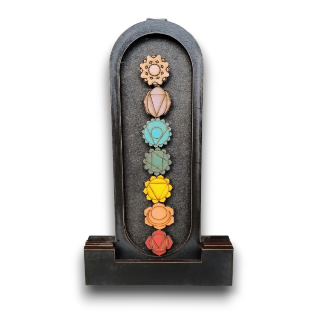 Foto de CASCADA DE HUMO MADERA DECO 7 CHAKRAS