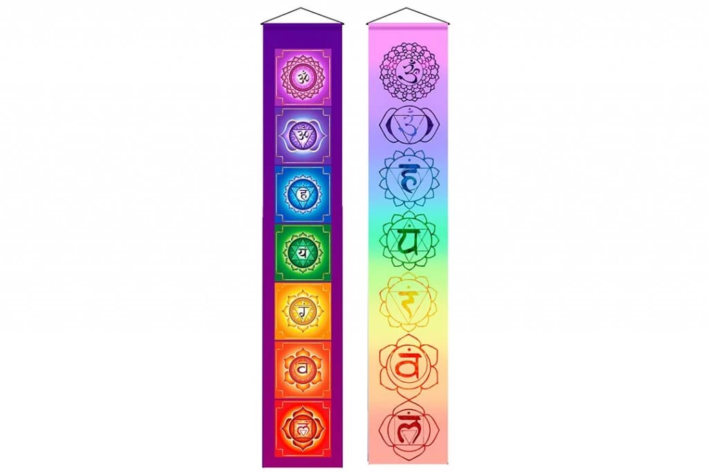 Foto de BANDERIN 7 CHAKRAS GRANDE 16X91 CM.