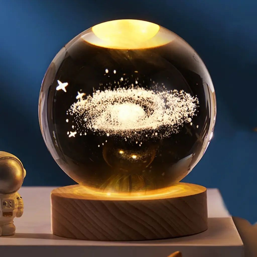 Foto de LAMPARA ESFERA DE VIDRIO GALAXIA 8 CM.
