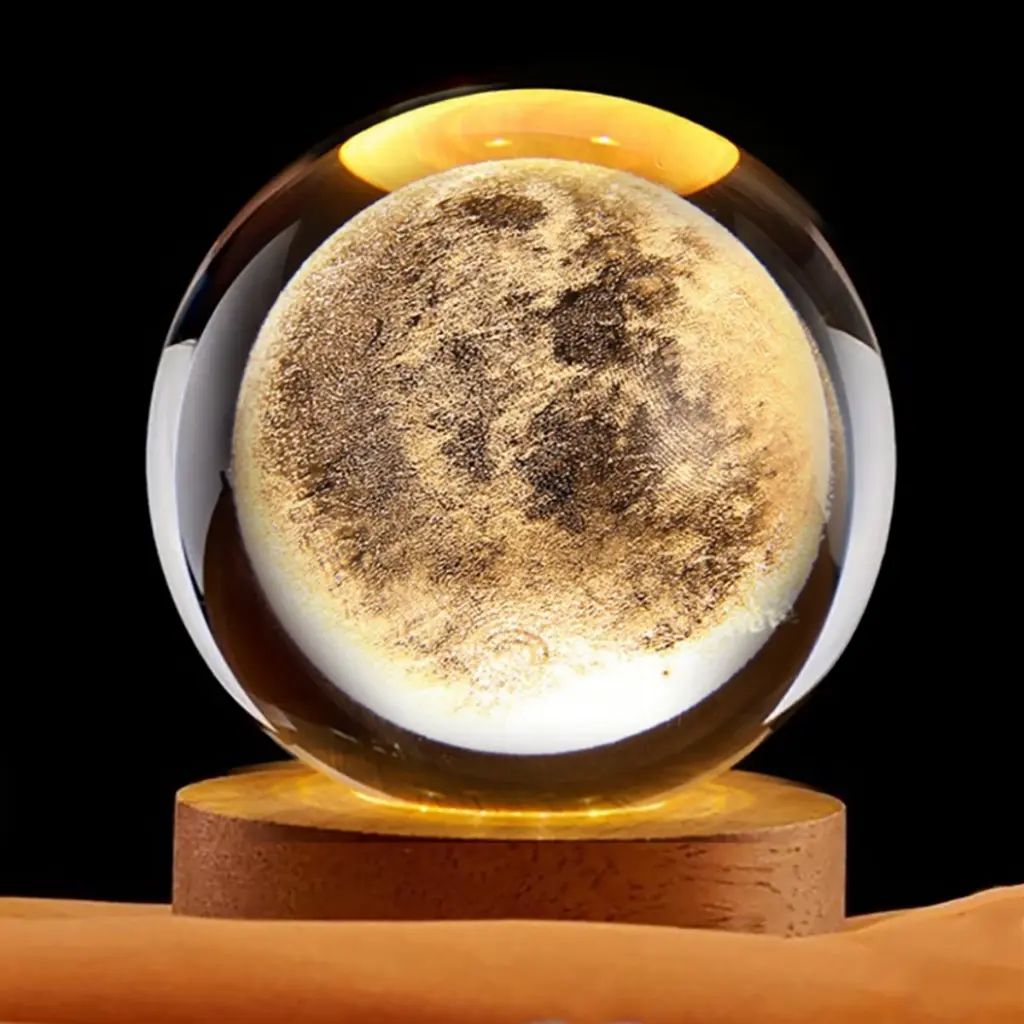 Foto de LAMPARA ESFERA DE VIDRIO LUNA 8 CM.
